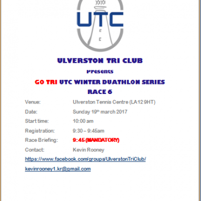 GO TRI Ulverston Tri Club Winter Duathlon Series Race 6